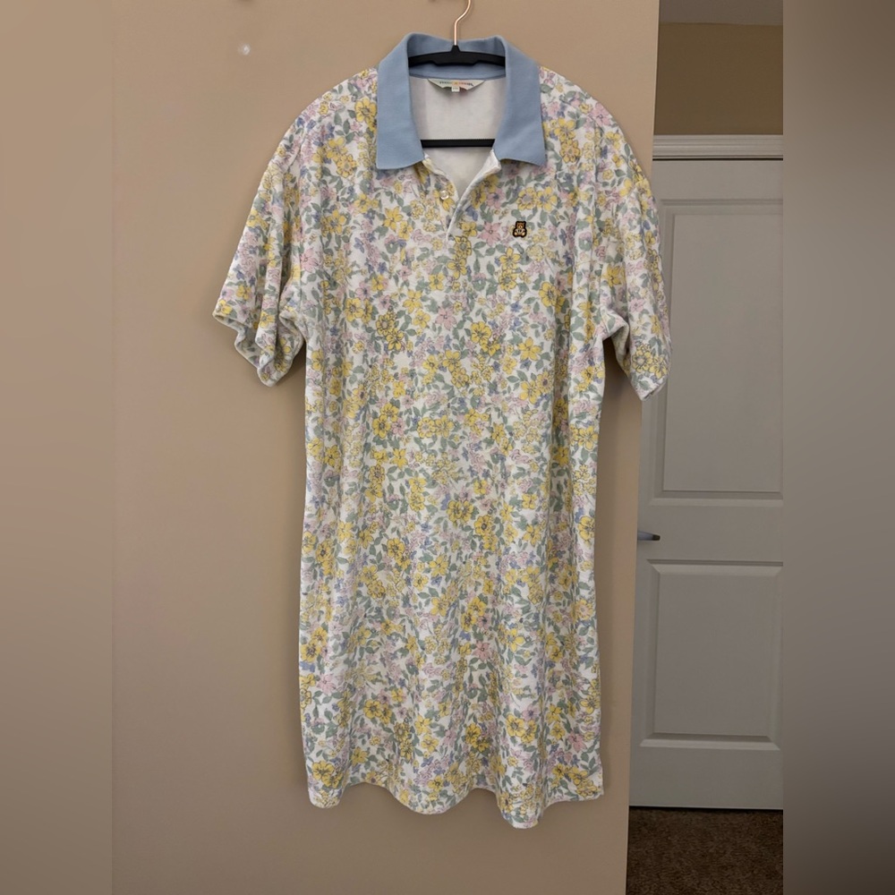 Teddy Fresh Floral Polo with Light Blue Collar